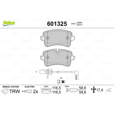 Afbeelding van Valeo Remblokset 601325