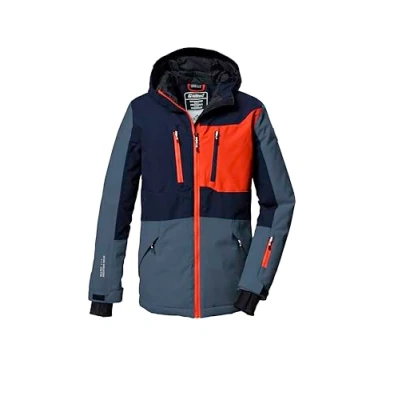Afbeelding van killtec KSW 397 BYS Ski JCKT, jack voor jongens, functionele jas met capuchon en sneeuwvanger, donkermarineblauw,