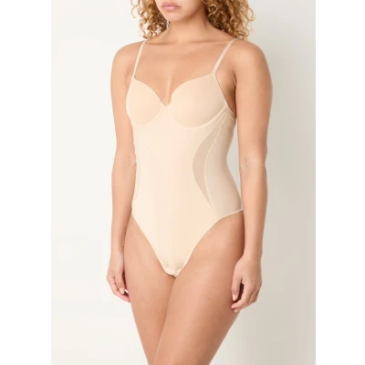 Afbeelding van BOSS dames Stringbody met beugel in de kleur Creme, maat: M
