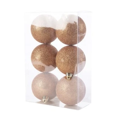 Afbeelding van Cosy @Home Kerstballen Koper ø 8 cm 6 Stuks