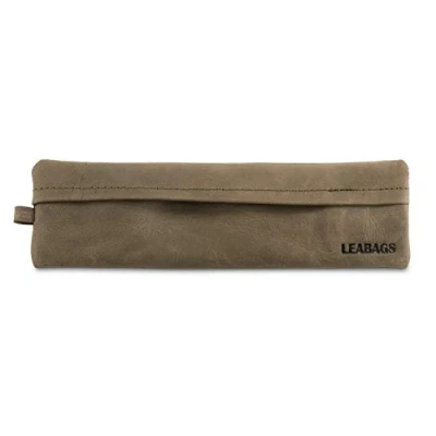 Afbeelding van LEABAGS Fort Vaux Pennenetui van echt buffelleer in vintage look, leren etui, klein pennenetui, 21,5 x 8,5 cm, (Small)