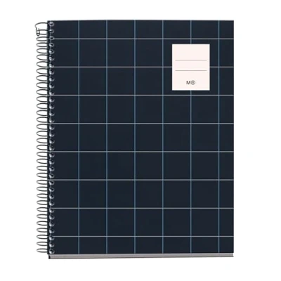 Afbeelding van Miquelrius A5 notitieboek, geruit, 5 mm, hardcover, notitieboek met 100 microgeperforeerde vellen, 4 kleuren om te organiseren, extra ondoorzichtig papier 70 g/m², 2 gaten op