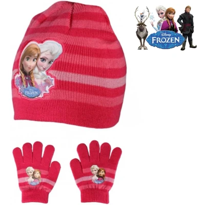 Afbeelding van Disney Frozen set Muts + Handschoenen Roze One Size ± 3 6 jaar