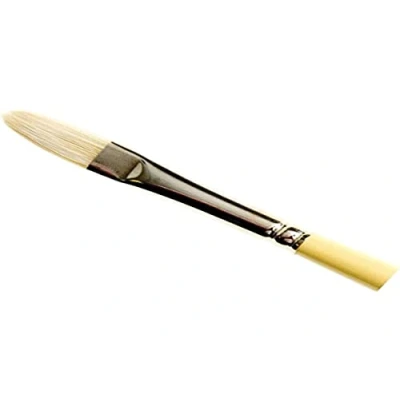 Afbeelding van Winsor &amp; Newton 5870004 Artists varkenshaarpenseel gemaakt van hoogwaardig Chunking varkenshaar voor olieverf en acrylverf Filbert penseel lange Steel Nr. 4,