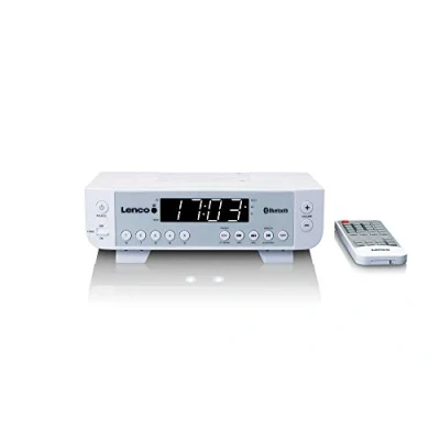 Afbeelding van Lenco KCR 100WH FM Keukenradio met Bluetooth®, LED verlichting en timer Wit White