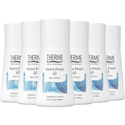 Afbeelding van 6x Therme Anti Transpirant Extra Fresh Spray 75 ml
