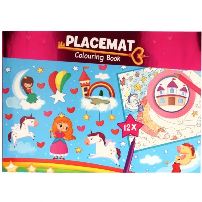 Afbeelding van Wins Holland Placemat Kleurboek Eenhoorn