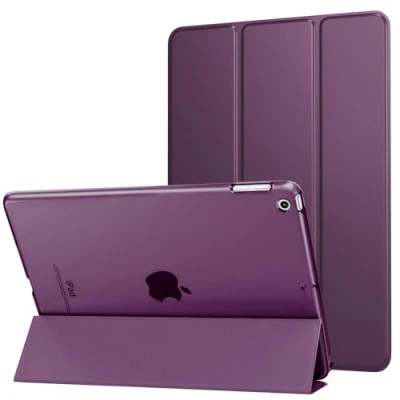 Afbeelding van MoKo Case Fit 2018/2017 iPad 9.7 5th/6th Generation, Slim Lightweight Smart Shell Stand Cover with Translucent Frosted Back Protector 2018/2017, Auto Wake/Sleep, Deep Purple