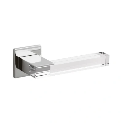 Afbeelding van Deurklink Ice Cube op rozet chroom transparant