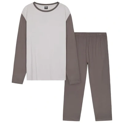 Afbeelding van CityComfort Lange pyjama voor heren, 2 delig, winterkleding heren en jongeren, cadeaus Koolstof, 3XL