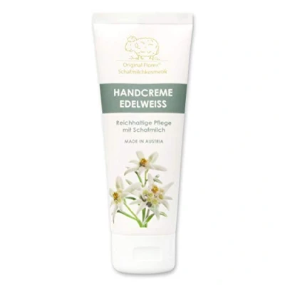 Afbeelding van Florex Handcrème Edelweiss rijke intensieve verzorging bij droge beschadigde handen met schapenmelk zonder palmolie 75 ml