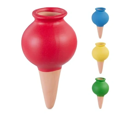 Afbeelding van Relaxdays waterdruppelaar keramiek set van 4 80 ml druppelsysteem kamerplanten