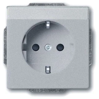 Afbeelding van Abb busch jaeger tekstwandcontactdoos ra kv centraalplaat inbouw f aluzilver 2cka002013a5429