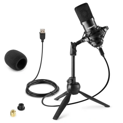 Afbeelding van Vonyx CM300B USB studio condensator microfoon Zwart