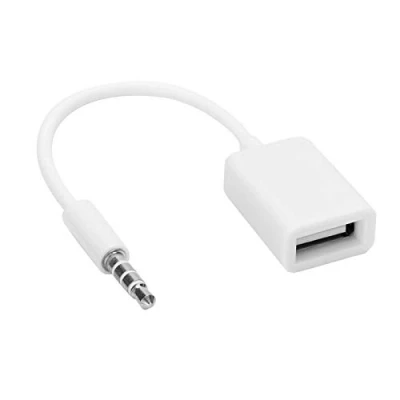 Afbeelding van USB naar 3,5 mm hoofdtelefoonaansluiting adapter, mannelijke stekker vrouwelijke AUX audiokabel converter adapterkabel