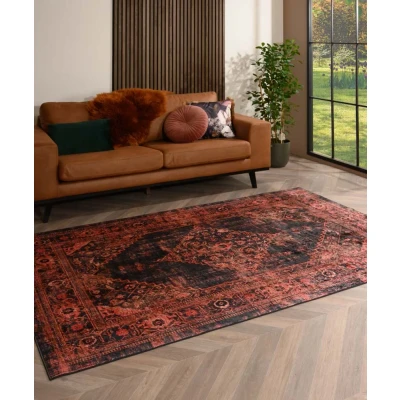 Afbeelding van Wasbaar Vloerkleed Leona Rood 120x170 Cm