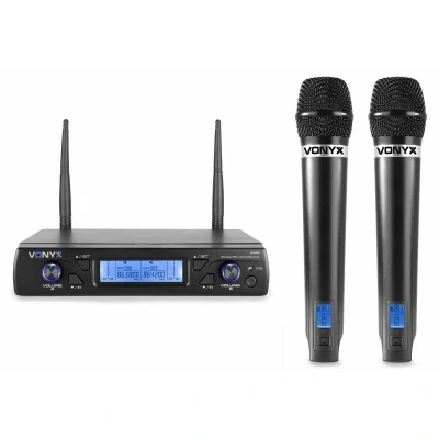 Afbeelding van Vonyx WM62 dubbele draadloze microfoon UHF 16 kanaals