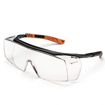 Afbeelding van Univet 5X7 01 00 Overzetbril Met anti condens coating, Incl. UV bescherming Zwart, Oranje EN 166 DIN