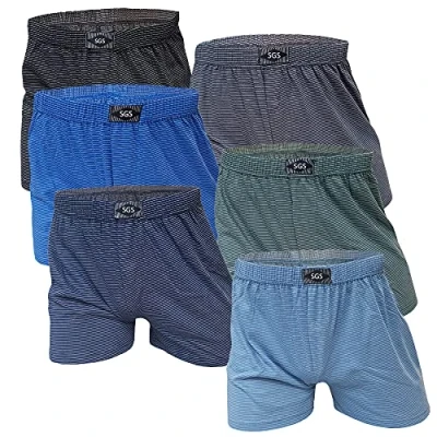 Afbeelding van SGS 6 of 10 stuks boxershorts voor heren, katoenen onderbroeken, 6. stuk zonder gulp, 5XL