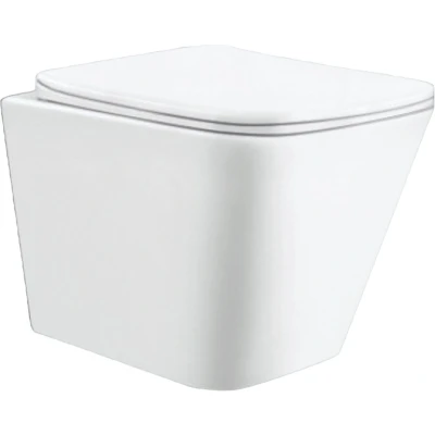 Afbeelding van Wandcloset BWS Piazza Rimless Glans Wit (Inclusief Softclose Quickrelease Bril)