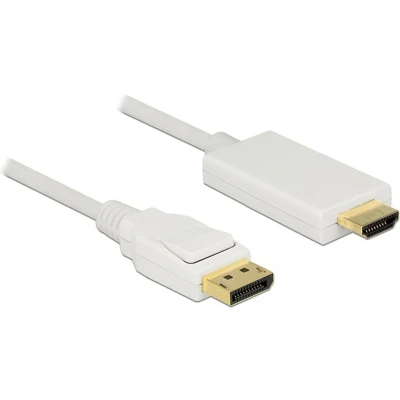 Afbeelding van Premium DisplayPort naar HDMI kabel DP 1.2 / 1.4 (4K 30Hz) wit 2 meter
