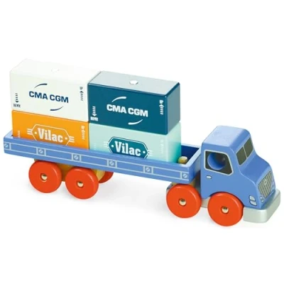 Afbeelding van Vilac Vrachtwagen met containers Vilacity