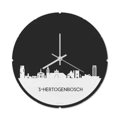Afbeelding van Skyline Klok Rond &#039;s Hertogenbosch Wit Glanzend