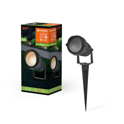 Afbeelding van LEDVANCE ENDURA HYBRID SPOT SPIKE buitenlant., hybrideverl., 1W, 60lm, warm witte lichtkleur, 3.000K kleurtemperatuur, zwart, aluminium, beschermingsklasse IP44 en IP67, zonne energie netvoeding