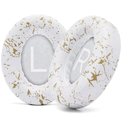 Afbeelding van WC Wicked Cushions Opgewaardeerde Vervangende Oorkussens voor Bose 700 Noise Cancelling Hoofdtelefoon (NC700) Zachter PU Leer, Luxe Geheugenschuim, Toegevoegd Dikte, Extra Duurzame (Gold marble)