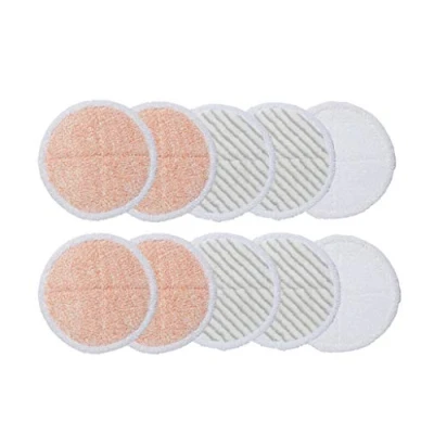 Afbeelding van Supremery 10x microvezel reinigingspads compatibel met Bissell Spinwave 20522 2240N 2039A moppads (4x oranje + 4x grijs 2x wit)