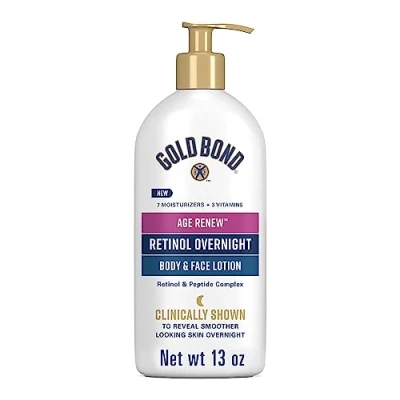 Afbeelding van Gold Bond Age Renew retinol Overnight body en gezichtslotion peptidecomplex