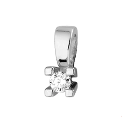 Afbeelding van Witgouden Hanger diamant 0.10ct H SI 4102125