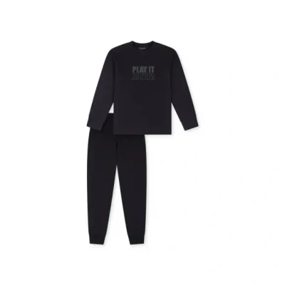 Afbeelding van Schiesser SET Pyjama, Heren, Maat: 140, Navy