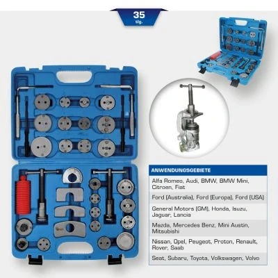 Afbeelding van BRILLIANT TOOLS BT701050 Universele remzuiger terugstelgereedschapset, 41 dlg [Powered by KS TOOLS]