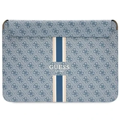 Afbeelding van Guess 4G Printed Stripe Sleeve Geschikt voor o.a. Apple MacBook (16&quot;) Blauw