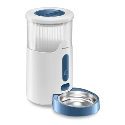 Afbeelding van Panasonic CP JNF01 W Slimme Voerbak Huisdieren, Automatisch, Voor Katten en Kleine Middelgrote Honden, Capaciteit 2,8 Liter, App Afstandsbediening, Niveaumonitor, Wi Fi, Vaatwasmachine bestendig, Wit