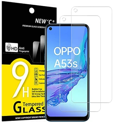 Afbeelding van NEW&#039;C 2 Stuks, Screen Protector voor Oppo A53 / A53s, Gehard Glass Schermbeschermer Film 0.33 mm ultra transparant, resistent