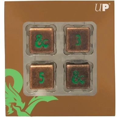 Afbeelding van Dungeons and Dragons: Heavy Metal Dice Set D6 Feywild Copper Green (4 stuks)