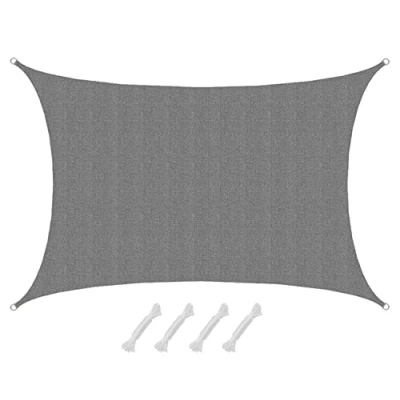 Afbeelding van 5x3 Zonneluifel Rechthoekig Waterdoorlatend 90% UV Bescherming: Patio Zonwering Vierkant ...