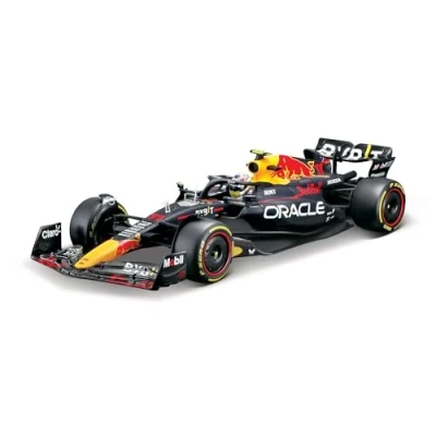 Afbeelding van Max Verstappen Red BULL RB19 versie wereldkampioen 2023 Formule 1 F1 schaal 1/24 23 cm model auto DieCast BBurago 18 28030