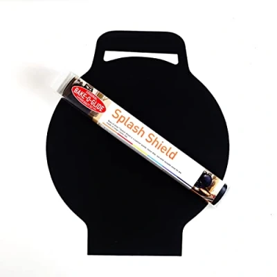 Afbeelding van Bake O Glide Range Cooker Splash Shield, geweven glasstof gecoat in 100% PTFE, Zwart, 43,7 x 5,2 cm