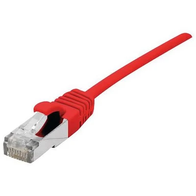 Afbeelding van Dexlan Patchkabel Cat, 6A, S/FTP (PiMF), ultradun, halogeenvrij, met vergrendelingsbescherming, rood, 0,3 m (858728) merk