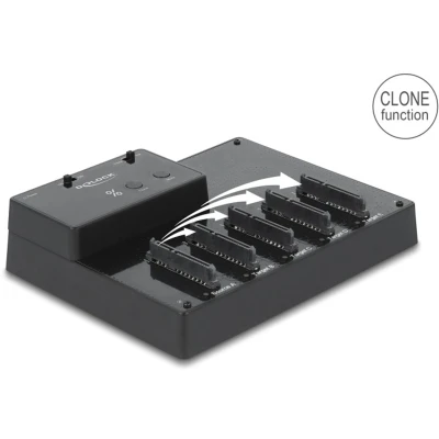 Afbeelding van Delock USB 3.0 Docking and Clone Station for 5 x 2.5? SATA HDD / SSD