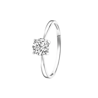 Afbeelding van Lucardi Ring zilver / transparant