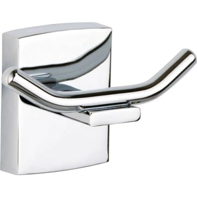 Afbeelding van tesa® Klaam badjashaakje voor badkamer, verchroomd metaal, zelfklevend, 61 mm x 96 47