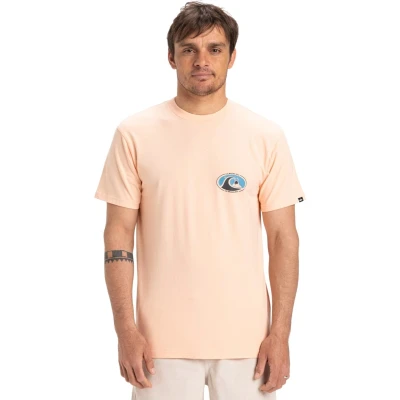 Afbeelding van Quiksilver Flower Chaos Tshirt print, Maat: XL, Peach