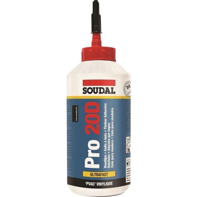 Afbeelding van Soudal houtlijm (supersnel) Pro20D, flacon 750gr. 108767