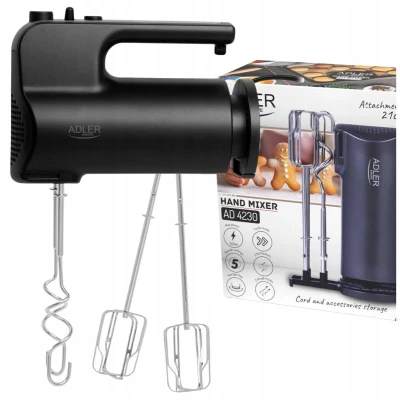 Afbeelding van Adler Mixers en mengers Handmixer AD 4230 550 W Aantal snelheden 5 Turbomodus, Handmixer, Zwart