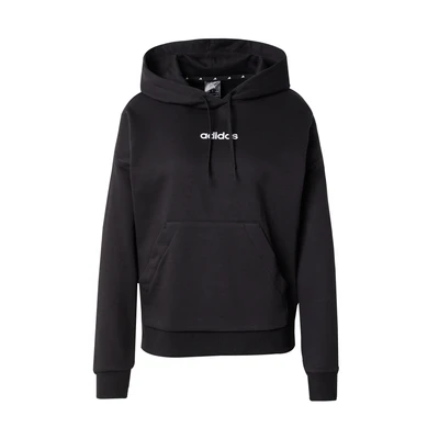 Afbeelding van adidas Dames ESSENTIALS LINEAR FLEECE HOODIE, black/white, XS