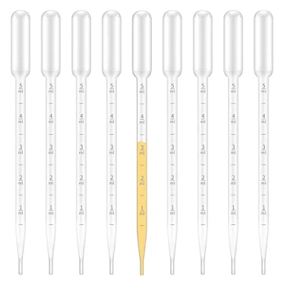 Afbeelding van G2PLUS Pipet, druppelaar, 5 ml, meetpipet, voerpipet, dropper, polyethyleen voor experiment geneeskunde (5 ml)